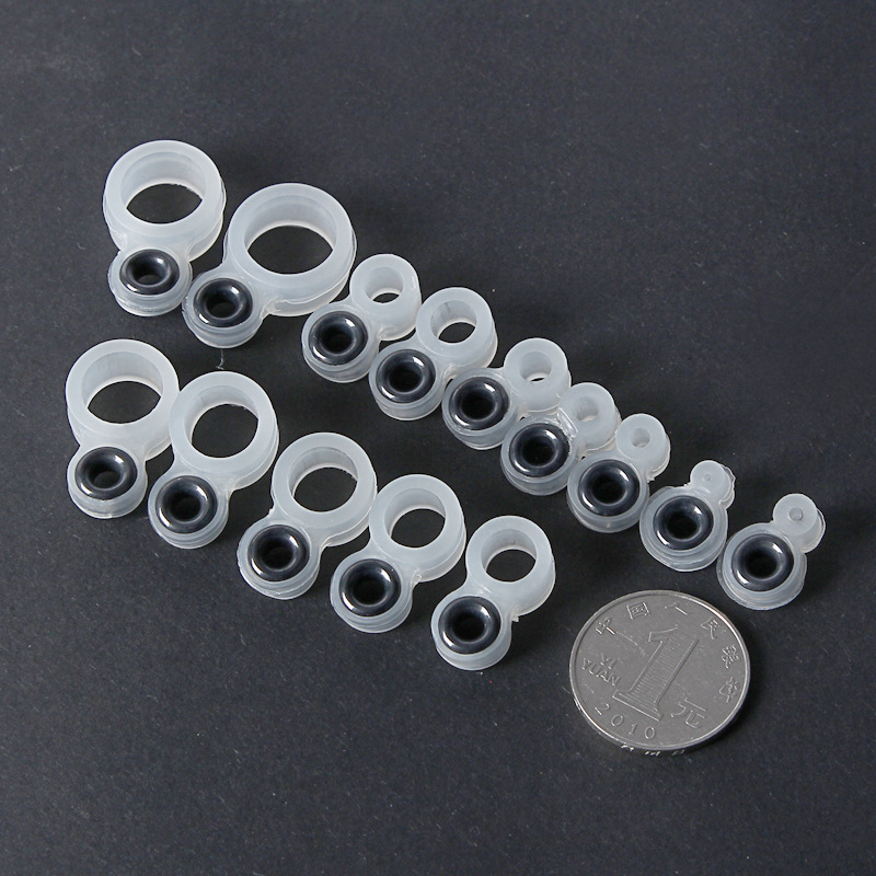 Fishing Long Pole Bracelet Wire Ring Soft Rubber Wire Loop Anti-aging Anti-static electromagnetic ring Set of 14