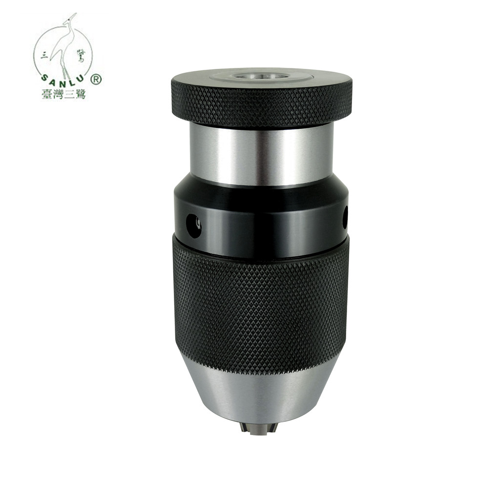 Sanlu brand threaded hole pistol electric drill self-tightening drill chuck 8 10 13 3 8-24UNF 1 2-20UNF
