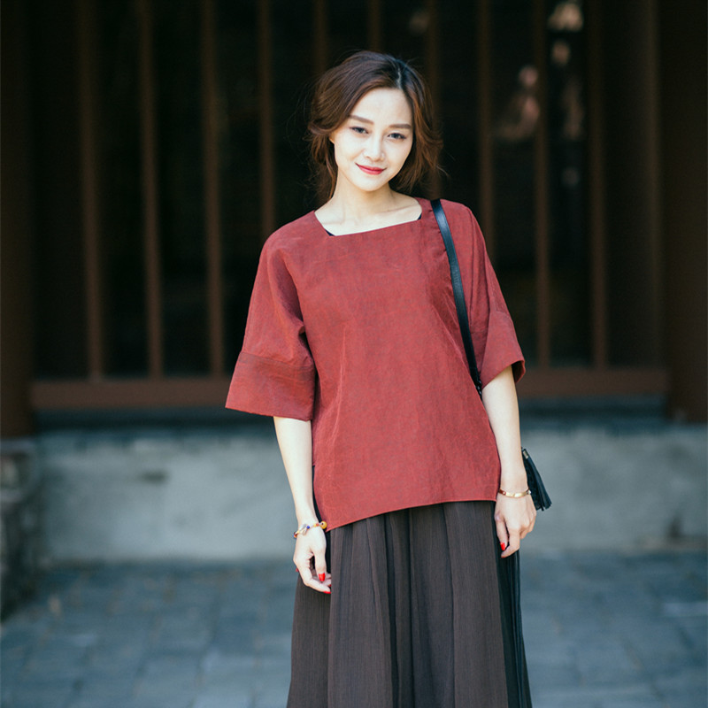 Zhu's original brand (sub-night) new women's dress with a fragrant cloud yarn 100 hitch a casual blouse to give back