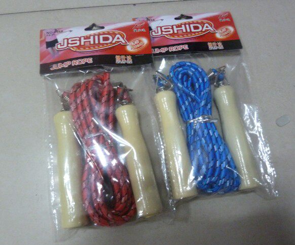 Bodybuilding leaping rope wood Jumping Rope Wood Handle Jumping Rope Fitness Jumping Rope Student Special Skipping Rope Colored Cotton Jumping Rope-Taobao
