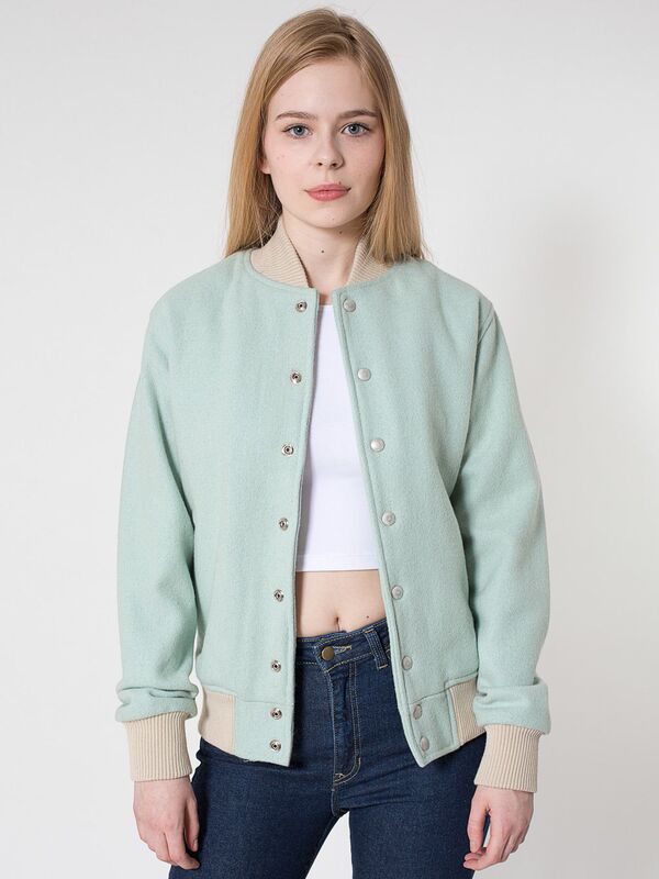 In-Stock Authentic American Apparel Aa Unisex Wool Baseball Jacket Baseball Coat