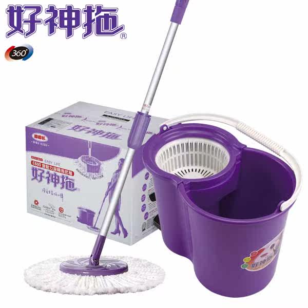 【好神拖】好神拖E600双动力拖把组-1拖+1桶+1布