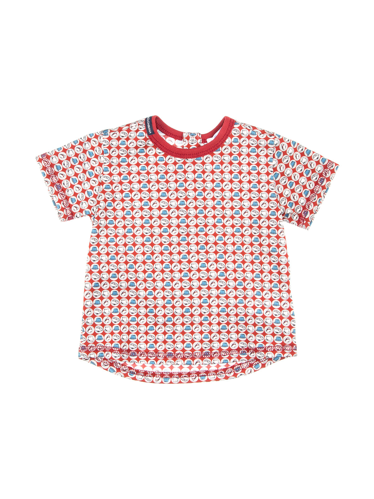 Dolce&Gabbana 红色帽子图案全棉T恤