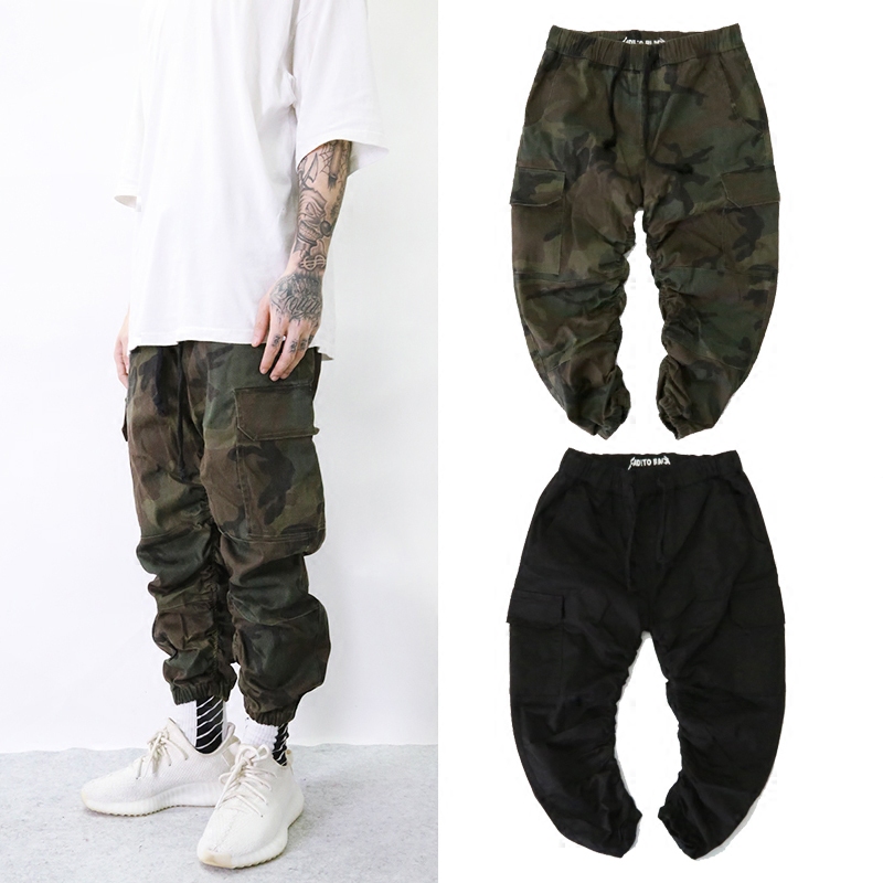 KANYE Tongan American High Street Coconut Wind Camouflated inside Oak Bent Knife Bunch Foot Loose Tooling 90% Pants GD