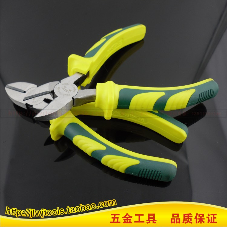 Shengda tool 6-inch (Geely handle diagonal mouth pliers) oblique nozzle pliers Home electrician shearing pliers