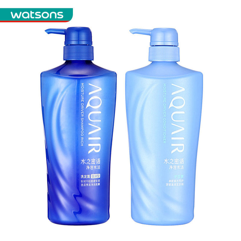 【屈臣氏】组合 资生堂水之密语净澄水活洗发露+护发素600ml