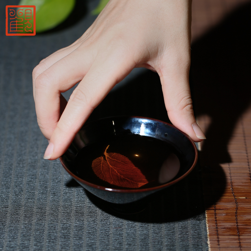 Restoring museum konoha temmoku lamp that really leaves masters cup checking ceramic cups kung fu tea cup