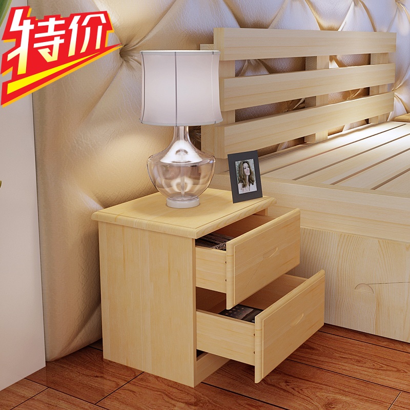 Special price Pine bed cabinet Bed side cabinet storage cabinet Solid wood bed Public security theoretical pressure value Rabbit fur boots