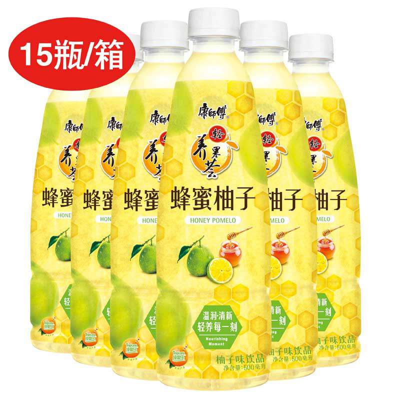 【苏宁易购】康师傅蜂蜜柚子500ml*15瓶（整箱）