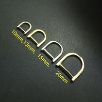 Dongguan break copper pure copper D buckle brass white copper D character button bag mini packet bag accessories 10 13 15 15 20 mm
