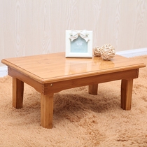 Kang table folding household dining rural Japanese-style bedroom solid wood northeast Kang low table bay window small coffee table tatami