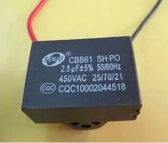 Fan CBB61 CBB61 450V2 5VF 5VF fan capacitive 2 5uF capacitive exhaust fan capacitor