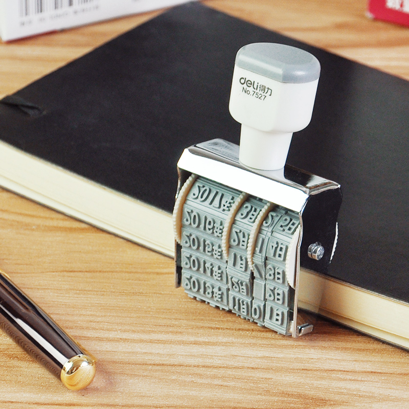The 7527 Date Stamp Lower Writing High 5mm Financial Office can adjust the digital turning seal for the month and month