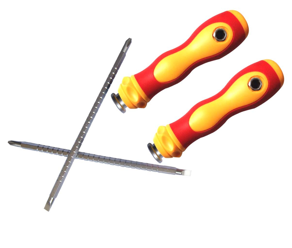 Cross-word dual-use telescopic screwdriver double head screw opener Peanut Handle Screw screwdriver