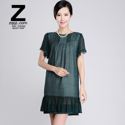 2015新款真丝连衣裙 桑蚕丝大牌连衣裙中年大