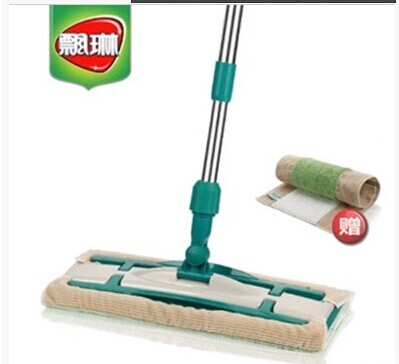 Floating Linen Retractable Flat mop swivel clip towel wood floor mop 40cm