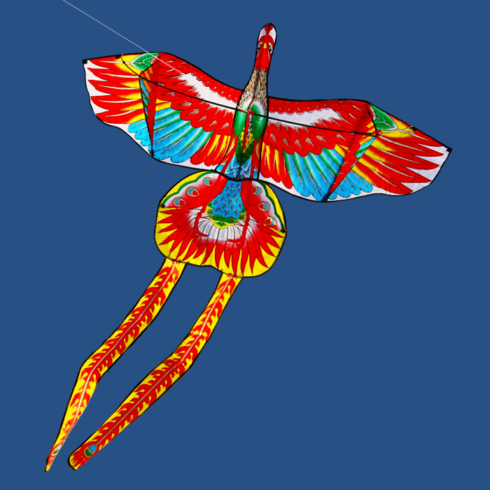 Weifang Kite Phoenix Kite Five Colorful Phoenix Kite Front Telescopic Rod Breeze easy to fly