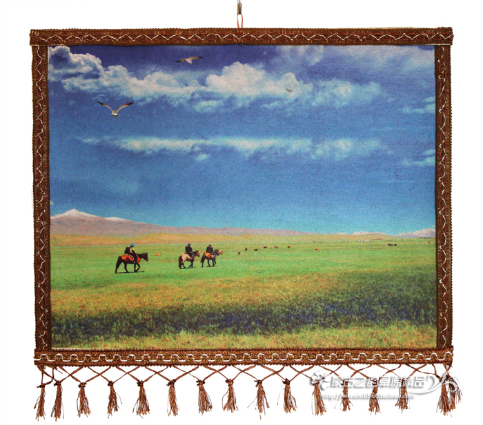 Mongolian Felt Painting, Colorful Wool Handmade Felt Painting, Hulunbuir Grassland, Inner Mongolia Characteristic Handicrafts