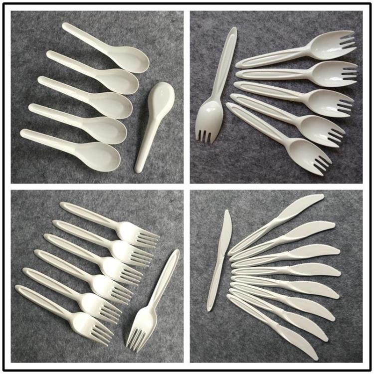 Thickened high-grade disposable dessert spoon cake knife spoon fork Yogurt Chinese and Western meals 100 packs can be individually packaged