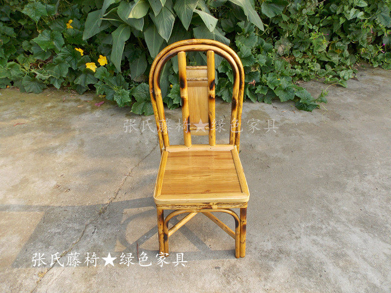 Zhang's Rattan Chair Bamboo Furniture Dining Chair Chair Leaning Back Chair Dining Room Chair Dining Room Chair Bamboo Dining Chair Sichuan Bamboo Dining Chair