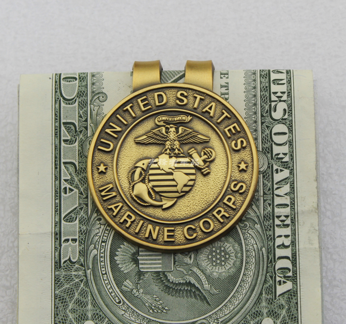 U.S. Army Badge Wallet Changes Clip Marine Corps Change Clip