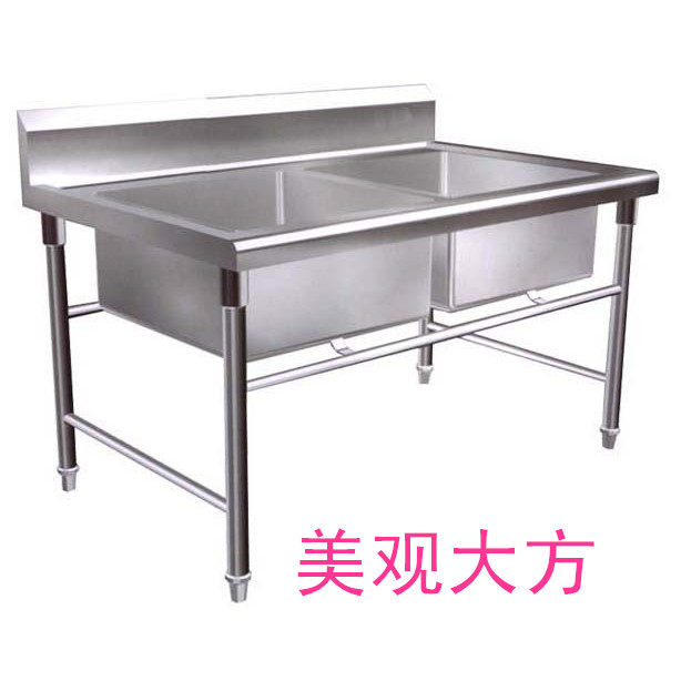 Customized commercial stainless steel hotel canteen kitchen sink pool double sink three pools wash basin wash basin disinfection pool