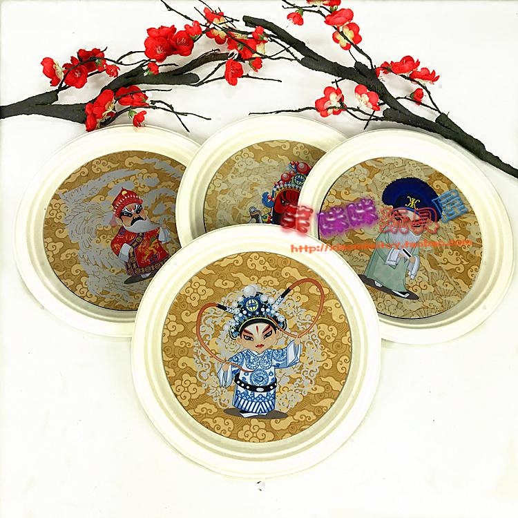 Kindergarten Corridor China Opera Wind Wall Decoration Painting Peking Opera Characters Traditional National Quinten Denier Net Ugly Decorative Disc Hangings