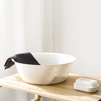 Japanese-style simple bathroom washbasin thickened household plastic basin Wash basin Baby baby mini small raspberry