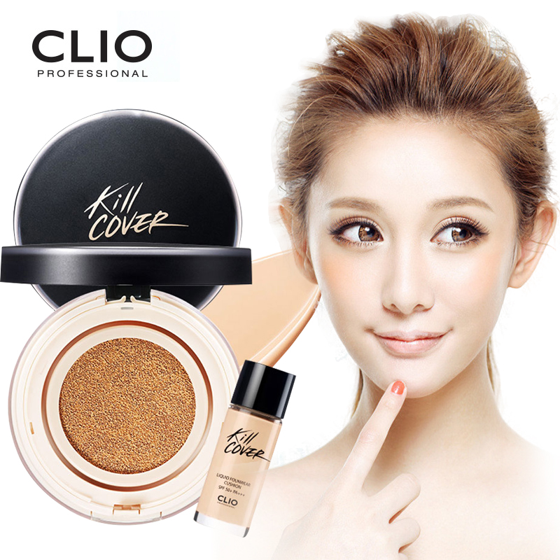 Clio珂莱欧气垫BB霜韩国粉饼粉底液美白遮瑕强cc持久保湿裸妆防晒
