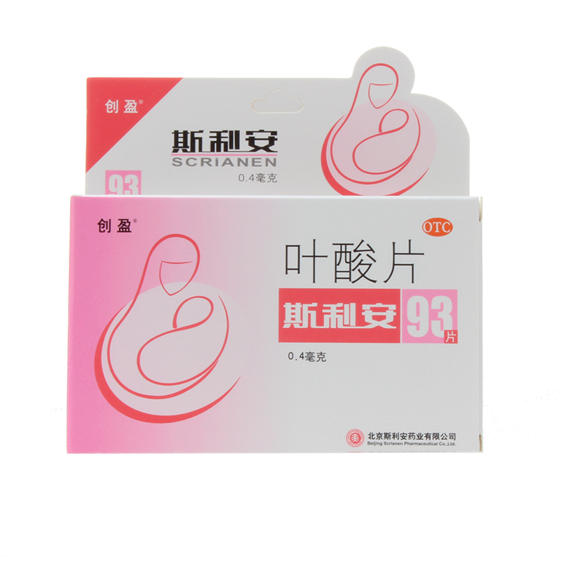 创盈 斯利安 叶酸片 0.4mg*93片/盒