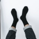 Mùa thu và mùa đông vớ nam Mid-tube màu hoang dã dọc vớ cotton dệt kim nam giày thường kinh doanh vớ nam