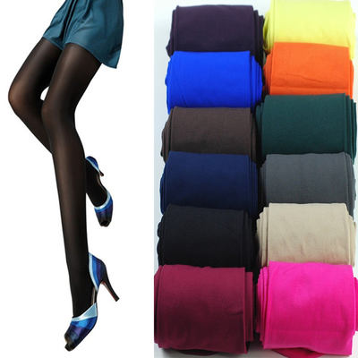 Spring and Autumn Candy Color 80D crotch thickened Elastic Velvet pantyhose Slimming Base Stockings Silk Stockings Women's Special Offer
