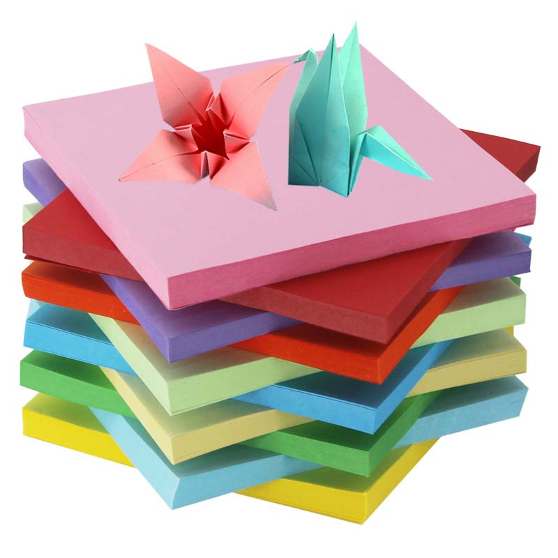 Color Square Handmade Paper Thousand Paper Crane Origami Rose Love Folding Paper Multi-specification Color Photocopying Paper Multi-color