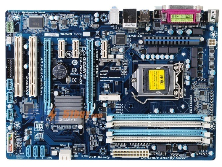 New Gigabyte Gigatics Z68AP-D3 1155 Pin high-end Z68 large board full-solid-state motherboard
