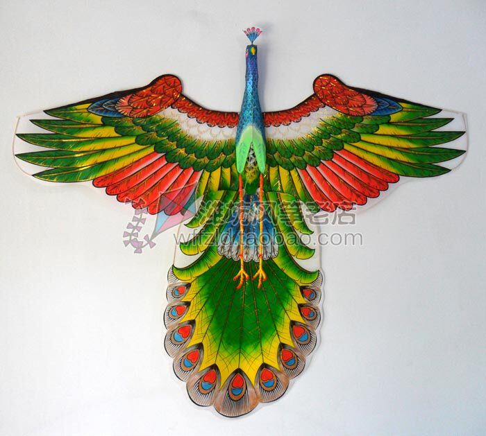 Craft boutique kite hand-painted large peacock Phoenix Jindress Gift gift gift box Weifang Old shop