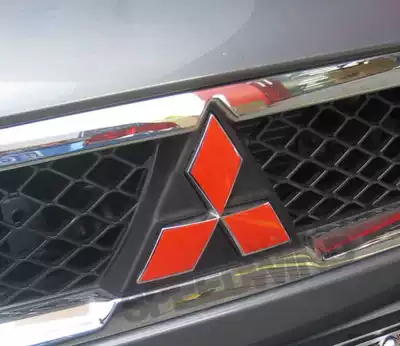 Mitsubishi Wing God EVO Jinxuan special front and rear logo red reflective car logo sticker paper a pair of logo stickers