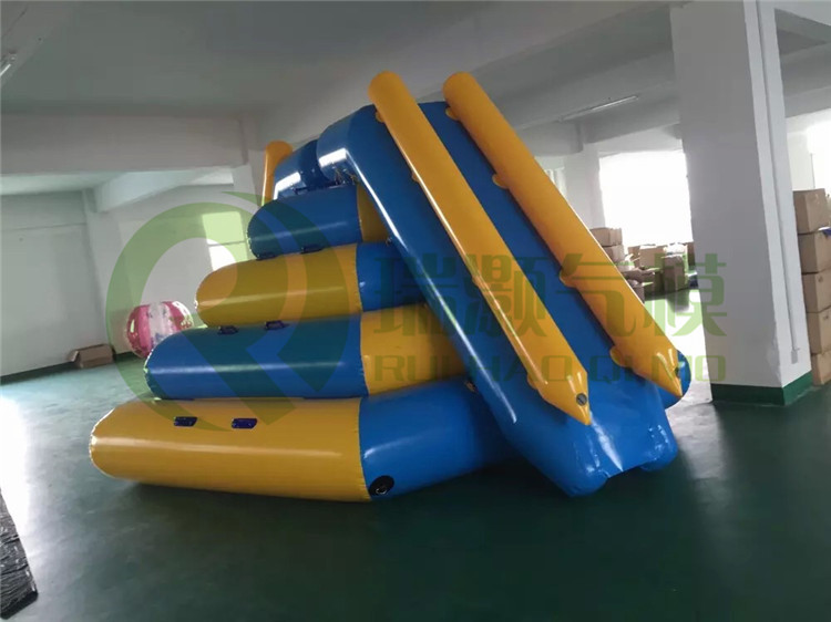 Water inflatable slide 4-layer trapezoidal slide Water hexagonal slide Inflatable water park Water punch off toys