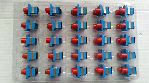 Fiber optic SC-FC plastic adapter Square round fiber flange adapter Carrier-grade converter adapter flange