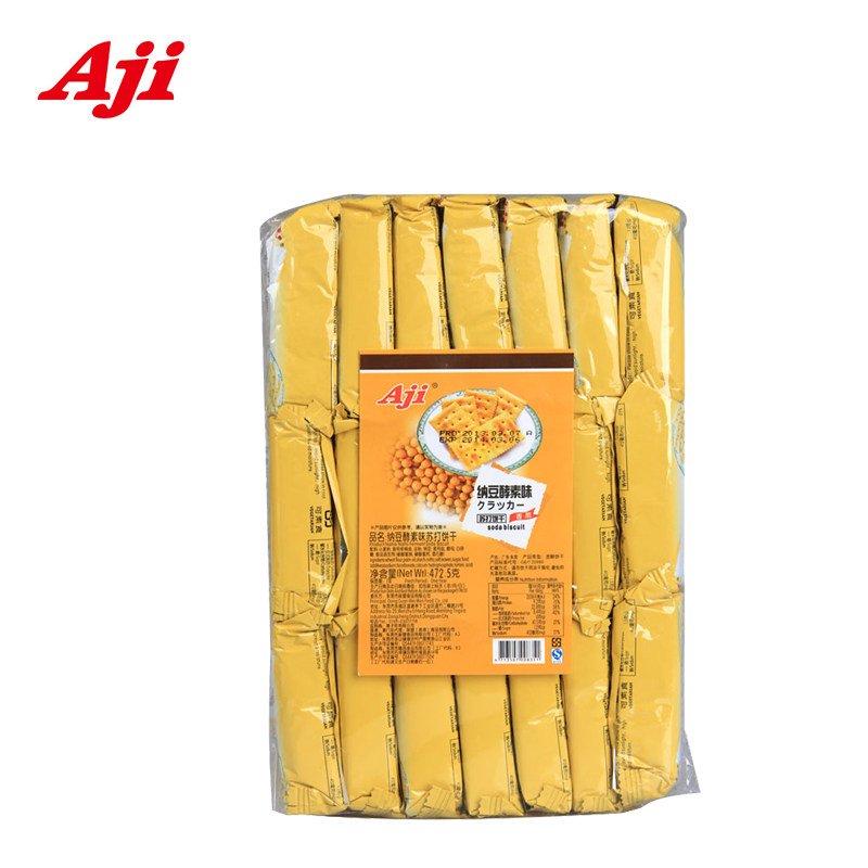【天猫超市】Aji纳豆酵素味苏打饼干472.5g克实惠装早餐配牛奶$