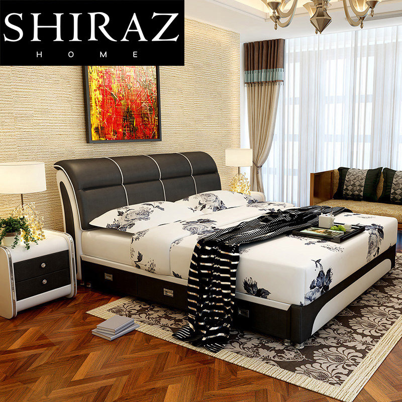 Купить кожаная кровать Шираз кожа Кровать Двуспальная кровать мебель
