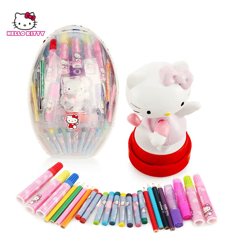 Hello Kitty凯蒂猫复活节学习文具套装小学生画画绘画工具礼盒