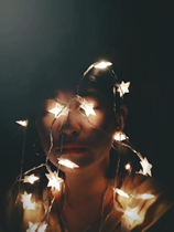 Multicolored star string lights Childrens tent decoration battery lights Flashing LED string lights June 1 gift Christmas lights