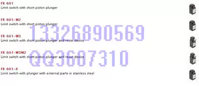 FR601 FR701 FR901 PIZZATO Limit Switch