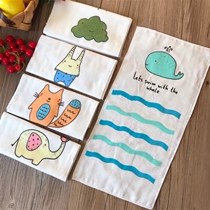 3 Thin childrens towel wash face cotton gauze cotton cute daily use absorbent soft cartoon rectangle