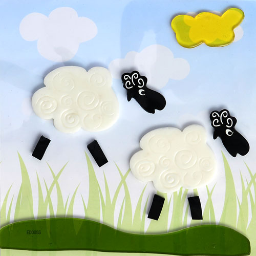 Mascot Goat Glass Window Sticker Wall Sticker Door Sticker Fridge Sticker shop Children's room Kindergarten Shop Home Decorative Goods