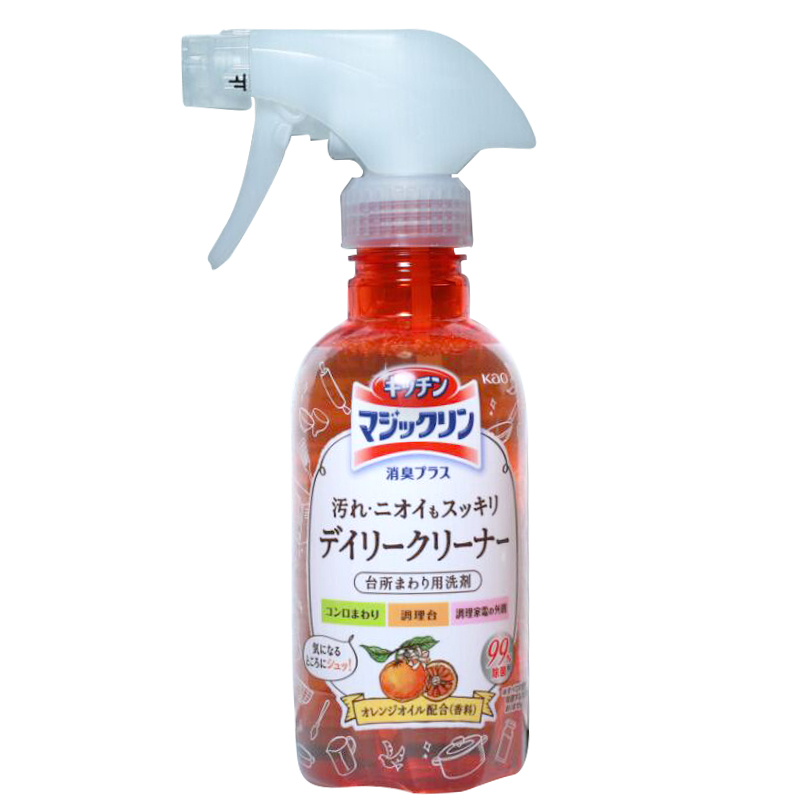 日本原装花王厨房魔术清洁剂柑橘泡沫油污清洁*消臭99%除菌300ml
