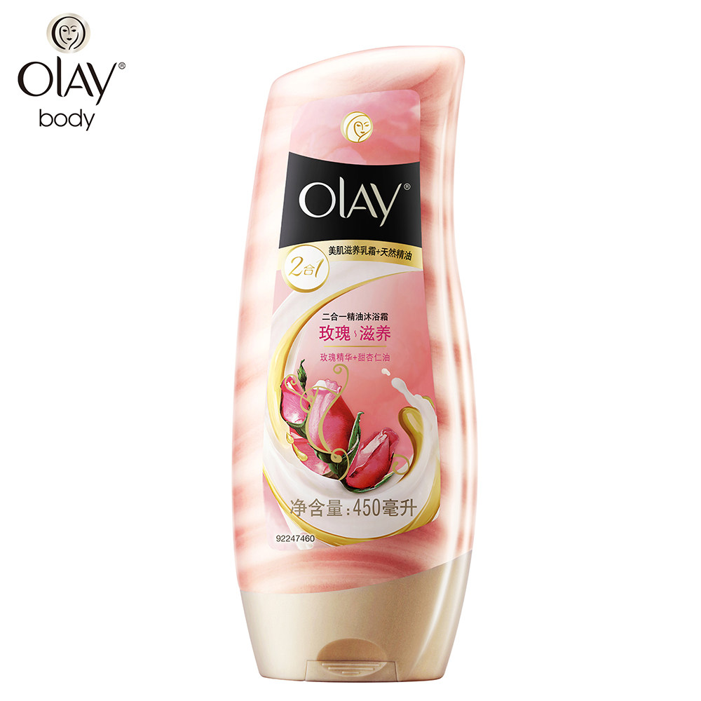 【天猫超市】玉兰油 沐浴霜/露/乳玫瑰滋养二合一精油450ml