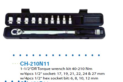 Original dress Taiwan dazzling suit with sleeve combined adjustment torque wrench 40-210N M