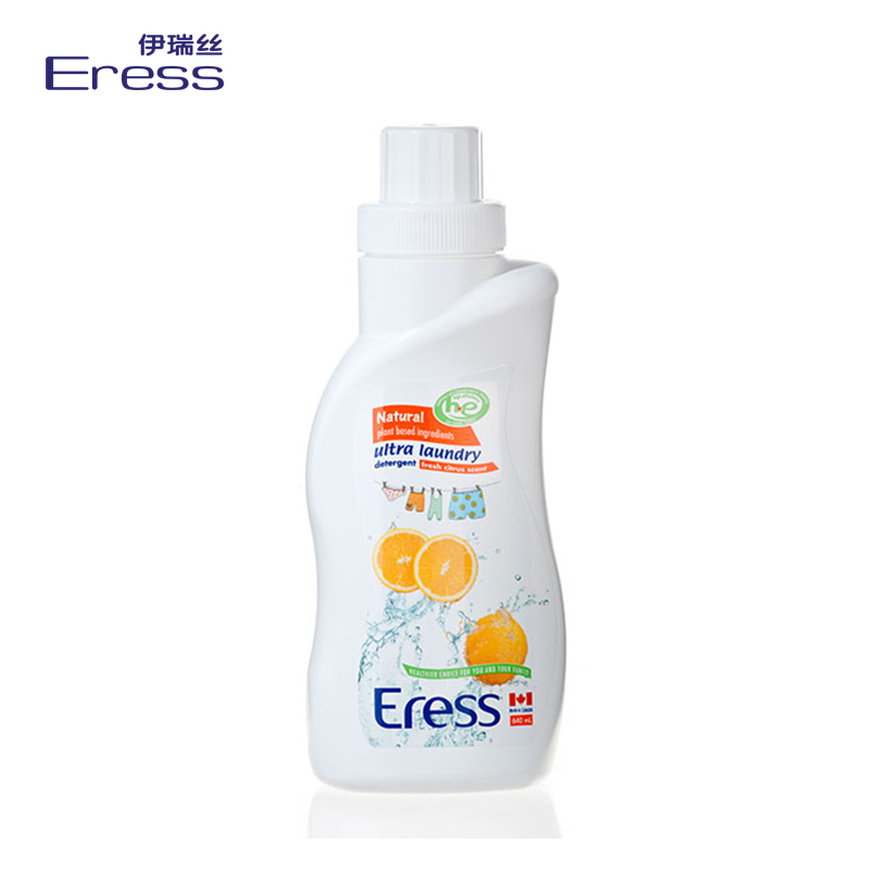 乐友加拿大婴儿洗衣液浓缩型衣物清洗剂橙味640ml瓶装强力去污