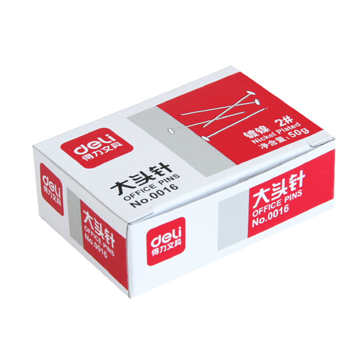 Able stainless steel large head needle pin 0016 high-strength bound office supplies learning tool 50g boxes